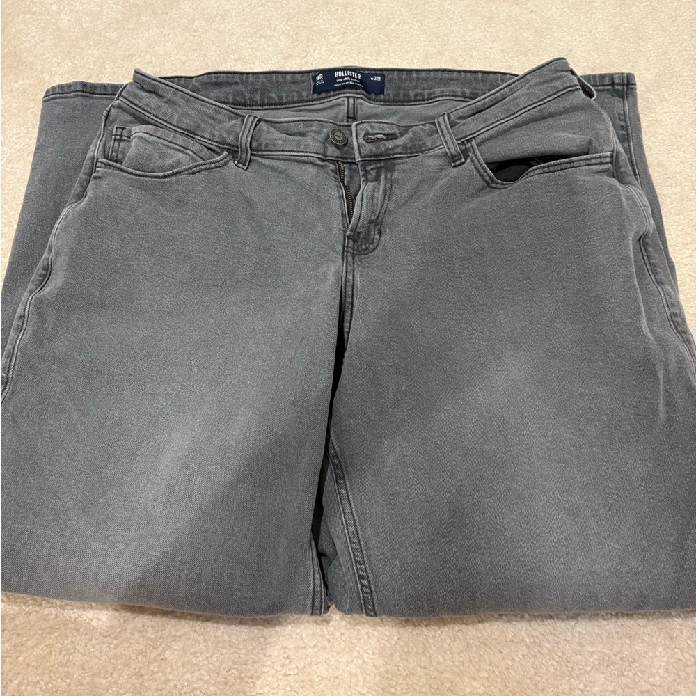 Hollister Low Rise Baggy Gray Jeans